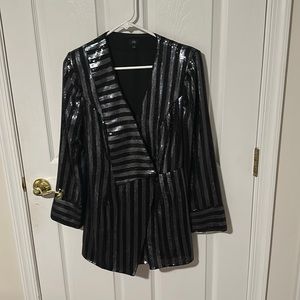 ASOS River Island black and silver sequin romper